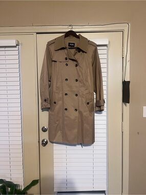 F.O.G. Tan Double-Breasted Trench Coat